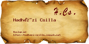 Hadházi Csilla névjegykártya